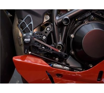 Pedane poggiapiedi per moto Ducati 848 / 1098S / R / 1198 solo versione stradale R&G RSET11BK