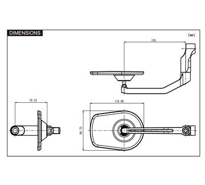 Specchietto in alluminio ROD, E-MARKED