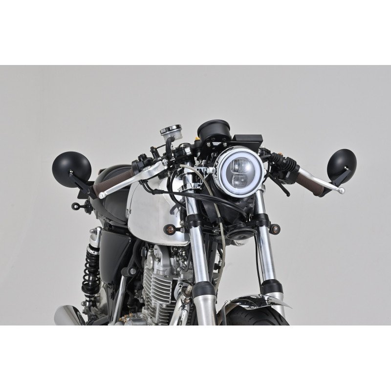 Specchietti manubrio moto corti, ABS + alluminio, E-MARKED (coppia) Daytona
