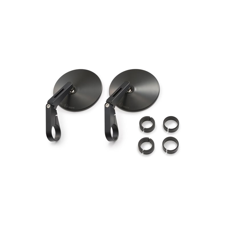 Short bar-end motorcycle handlebar mirrors, ABS + aluminum, E-MARKED (pair) Daytona Short bar-end motorcycle handlebar mirrors, ABS + aluminum, E-MARKED (pair) Daytona