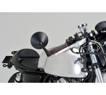 Specchietti manubrio moto bar-end corti, ABS + alluminio, E-MARKED (coppia) Daytona