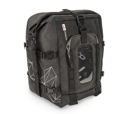 Black 20-liter expandable motorcycle backpack - KP-RA315BK Kappa