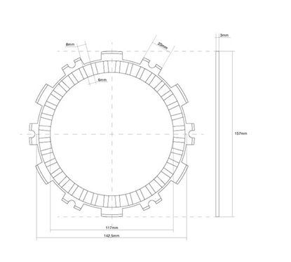 FRIZIONE DISCO SINGOLO GUARNITO FCC 141-14K12-00 5Pezzi - 741501