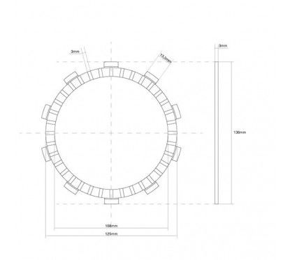 FRIZIONE DISCO SINGOLO GUARNITO FCC 1Pezzi - 741202
