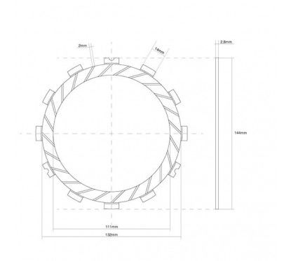 FRIZIONE DISCO SINGOLO GUARNITO FCC 2Pezzi - 741498