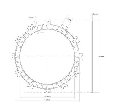 FRIZIONE DISCO SINGOLO GUARNITO F.C.C. VP-3072 8Pezzi - 7401414