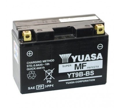 battery 12V/8AH with acid YUASA - YT9B-BS