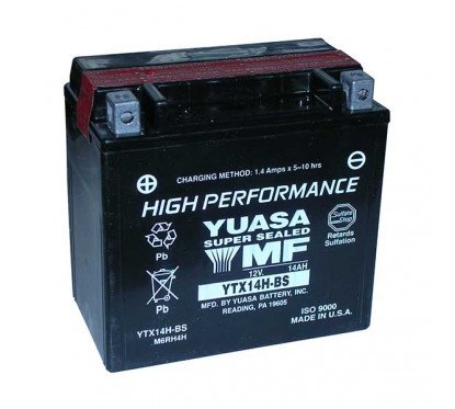 battery 12V/12AH high performance sealed YUASA - YTX14H-BS