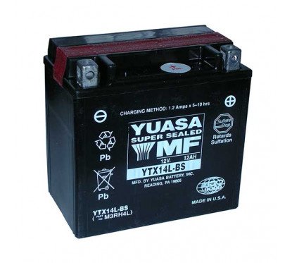 battery 12V/12AH sealed YUASA - YTX14L-BS