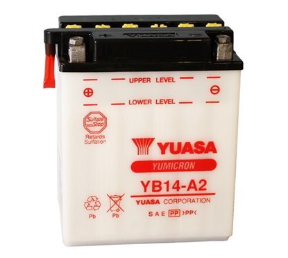 battery 12V/14AH special starter YUASA - YB14-A2