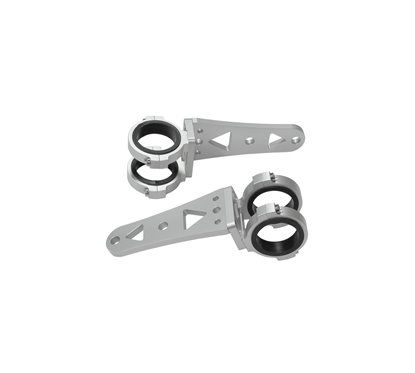 Staffe in alluminio per fanale moto con diametro 43 - 48 mm.  - FK-00-0370