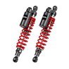 Pair of adjustable rear shock absorbers with chromed spring