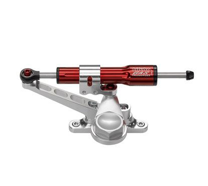 Steering damper kit only for race use with red shock absorber