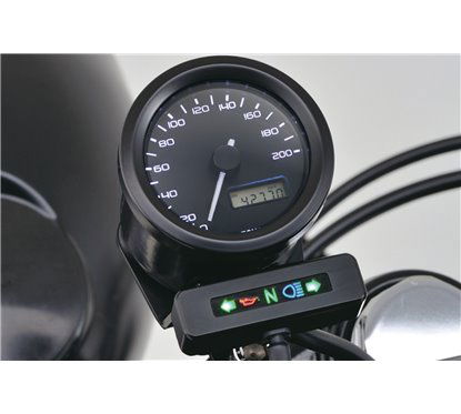 Strumento compatto indicatori led mod.BETA, allum.CNC, argento