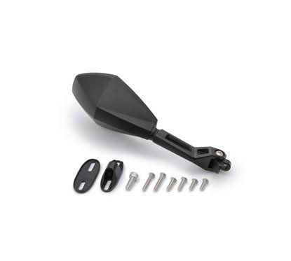 Specchietto alluminio e ABS nero omologato ECE (destro) cowl type