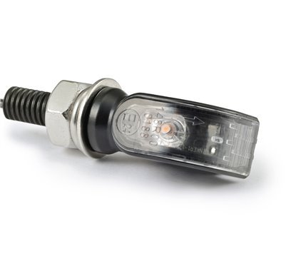 Indicatori direzione alluminio LED "D-LIGHT" corpo nero lente fumè