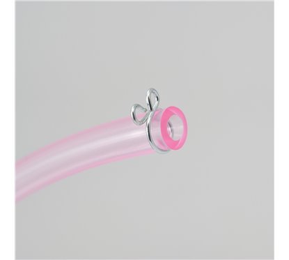 Tubo in PVC per moto 4mmX7mm 1M rosa con 5 clips