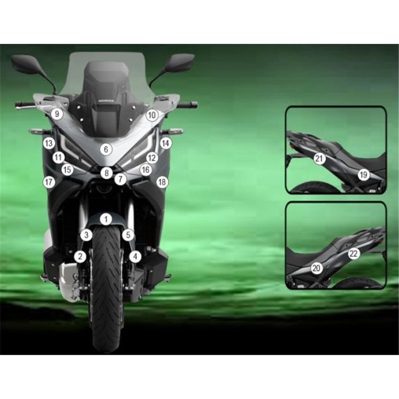 Pellicola protettiva moto Honda NT1100 2022