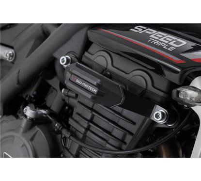 Kit tamponi di protezione per telaio nero Triumph Speed Triple 1200 RS (21-)....