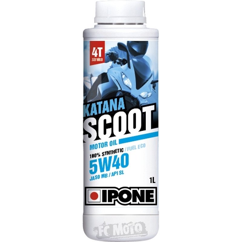 IPONE Katana Scoot 5W40 is a 100% synthetic motor oil designed for Piaggio scooters