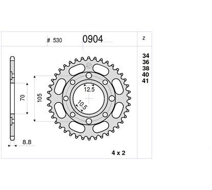 CORONA #0904 in ferro Z 36