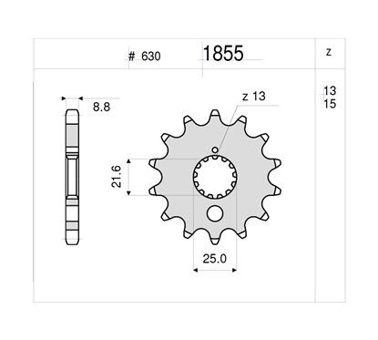 PIGNONE #1855 Z 15