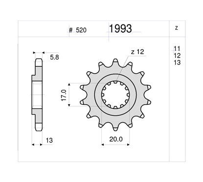 PIGNONE #1993 Z 13