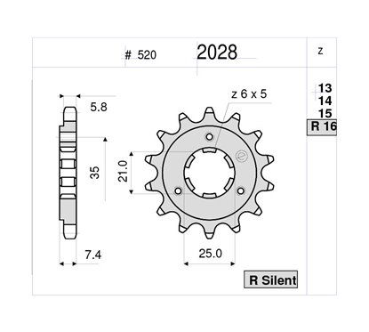 PIGNONE #2028 Z 16