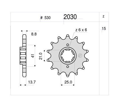 PIGNONE #2030 Z 15