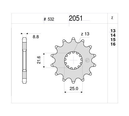 PIGNONE #2051 Z 14