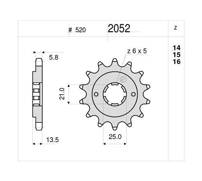 PIGNONE #2052 Z 14