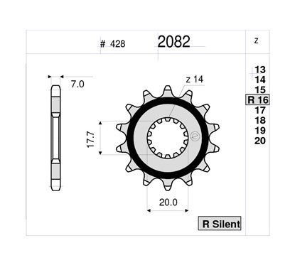 PIGNONE #2082 Z 20