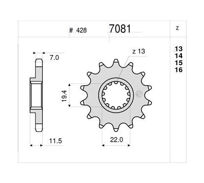 PIGNONE 7081 Z 16