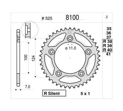 CORONA #8100 in ferro Z 35