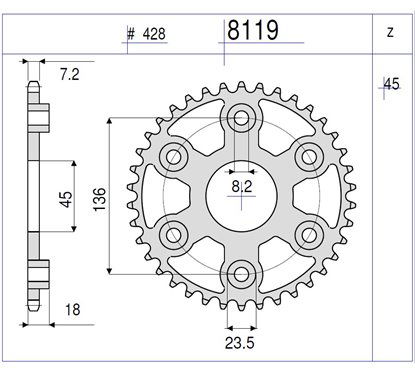 CORONA #8119 in ferro Z 45