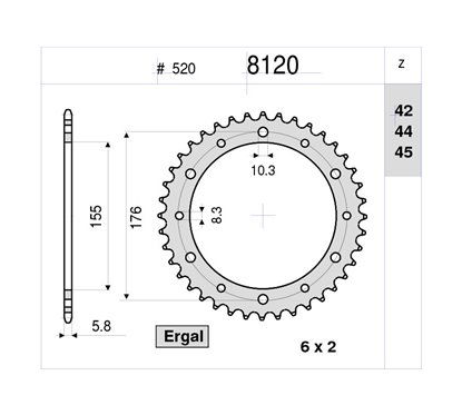 CORONA #8120 in ergal Z 44