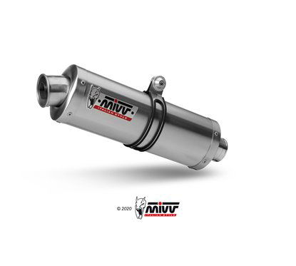 Coppia silenziatori SLIP-ON SPORT OVAL acciaio inox YAMAHA XT 660 X/R 04- omologato Mivv 