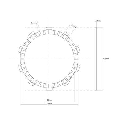 FRIZIONE DISCO SINGOLO GUARNITO FCC 1Pezzi - 741202