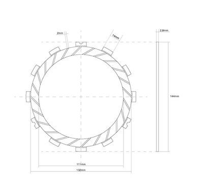 FRIZIONE DISCO SINGOLO GUARNITO FCC 2Pezzi - 741498