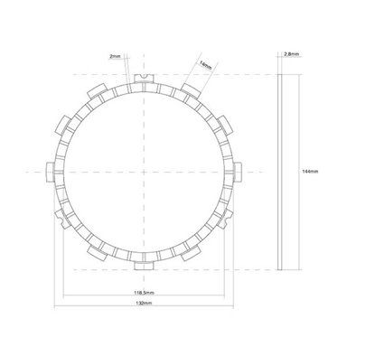 FRIZIONE DISCO SINGOLO GUARNITO F.C.C. VP-3071 1Pezzi - 7401411