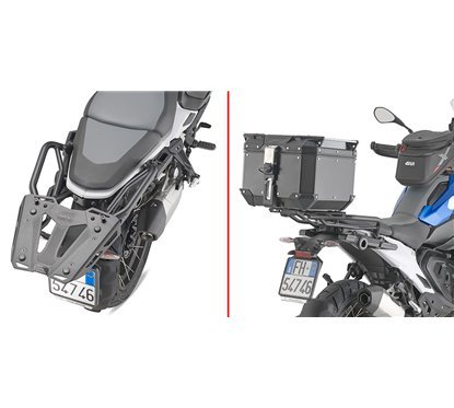 Specific rear rack, black, in anodised aluminium for MONOKEY or MONOLOCK top-case BMW R1300GS...