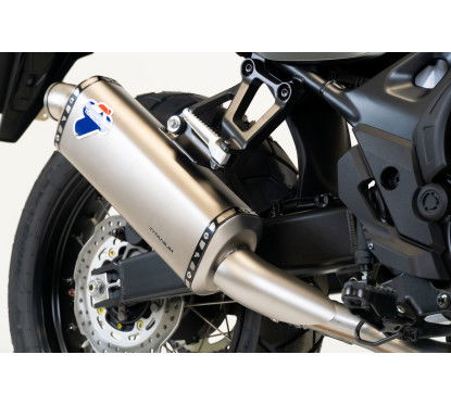 H17908040ITI silenziatore omologato Honda Transalp 750, in acciaio inox Termignoni