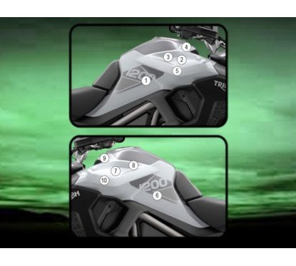 Tank Protection Film for TIGER 1200 GT, GT PRO e RALLY PRO 2022 EAZI-GRIP