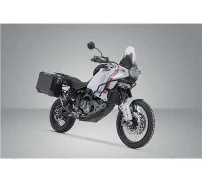 Sistema di valigie TRAX ADV + Akrapovic Ducati DesertX 2022 SW-MOTECH