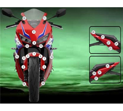 Stone chip protection HONDA CBR650R EAZI-GRIP