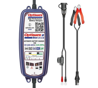 Mantenitore / caricabatterie Optimate 2 DUO per batterie piompo e litio