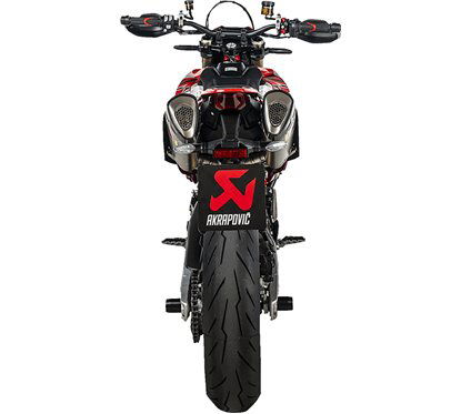 Silenziatore Slip-On omologato in titanio fondello in carbonio per Ducati