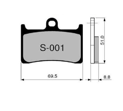 RACING Front brake pads ZCOO S001 EX C