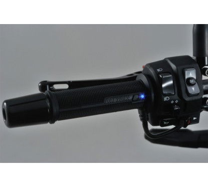 Kit manopole riscaldate moto manubri 22,2mm terminale aperto/controllo mecc. - con spie