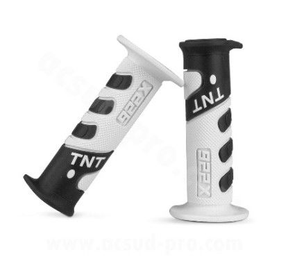 TNT Manopole Moto Scooter Enduro Naked | Racing Grip 922X Bianco/Nero
